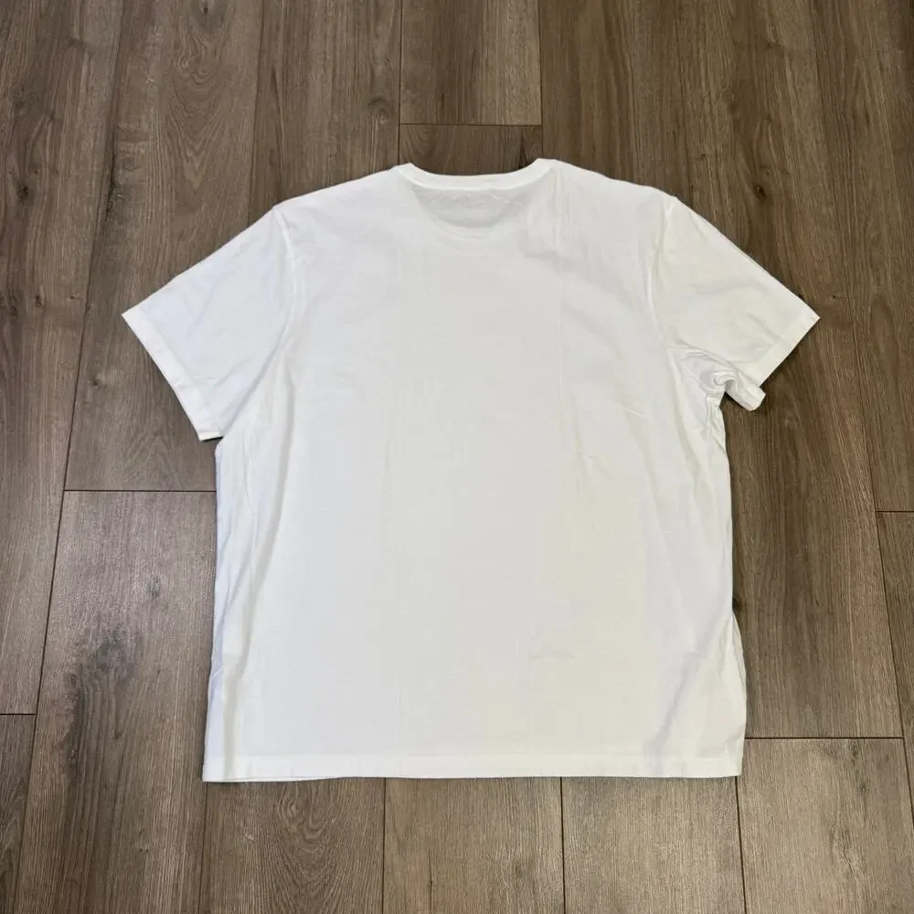 J.Crew Broken In Crew Neck T-Shirt Mens 3XL White Short Sleeve Cotton Pullover